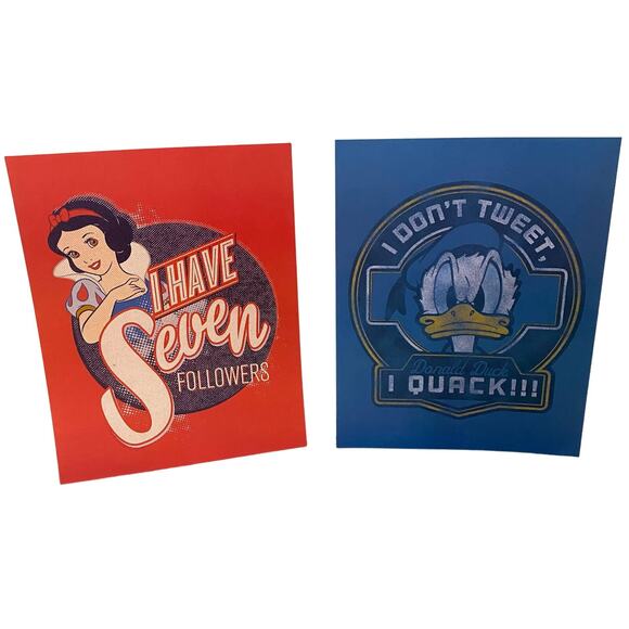Two Disney art prints Snow White Donald Duck social media - Picture 1 of 3